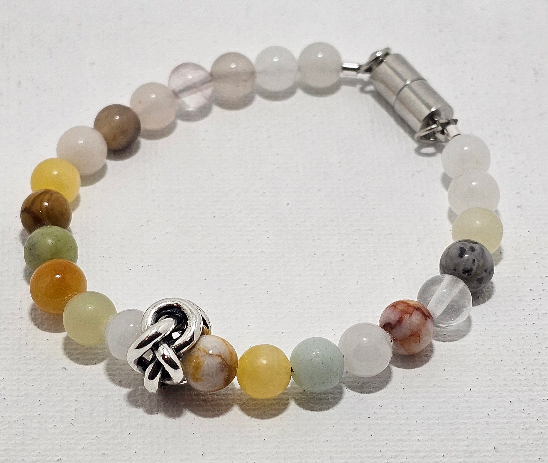 Braided Sterling Silver Charm Bracelet